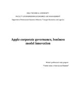 Research Papers 'Apple corporate governance, business model innovation', 1.