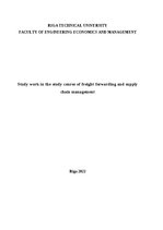 Essays 'Study work in the study course of freight forwarding and supply chain management', 1.