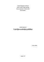 Research Papers 'Nodokļu politika Latvijā', 1.