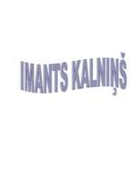 Research Papers 'Imants Kalniņš', 1.