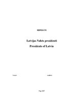 Research Papers 'Latvijas valsts prezidenti', 1.