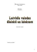 Research Papers 'Latviešu valodas dialekti un izloksnes', 2.