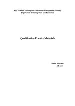 Practice Reports 'Qualification Practice Materials', 1.