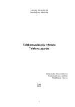Research Papers 'Telefona aparāts, komunikāciju vēsture', 1.