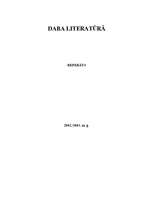 Research Papers 'Dabas tēlojums trīs latviešu autoru daiļdarbos', 1.