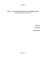 Research Papers 'Google - viens no populārākajiem interneta meklētājiem pasaulē', 22.
