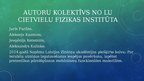 Presentations 'Izcilākie fiziķi Latvijā', 8.