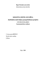 Research Papers 'Viesnīcas "Kolonna Hotel Kuldīga" darbinieku motivācijas paaugstināšanas projekt', 1.