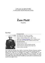 Summaries, Notes 'Žans Piažē', 1.