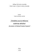 Research Papers 'Globālās pozicionēšanas sistēmas attīstība', 1.