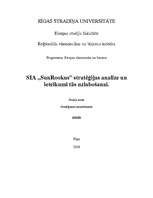 Summaries, Notes 'SIA "SunRookus" stratēģijas analīze un ieteikumi tās uzlabošanai', 1.
