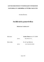 Research Papers 'Sociālā darba pamatvērtības', 1.