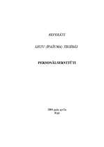 Research Papers 'Personālservitūti', 1.