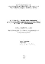 Research Papers '6-7 gadu vecu bērnu lasītprasmes apguves sekmēšana pirmsskolas izglītības iestād', 1.