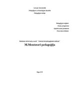 Research Papers 'Montesori pedagoģija', 1.