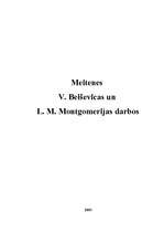 Research Papers 'Meitenes V.Belševicas un L.M.Montgomerijas darbos ', 1.