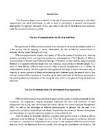 Summaries, Notes 'The Role of Effective Communication in Personal Life, Society and Organization', 1.