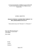 Practice Reports 'Prakse ZS "Ciprese" un APP "Dārzkopības institūts"', 1.