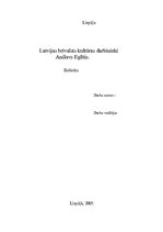 Research Papers 'Latvijas brīvvalsts kultūras darbinieki - Anšlavs Eglītis', 1.