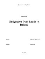 Research Papers 'Emigration from Latvia to Ireland', 1.