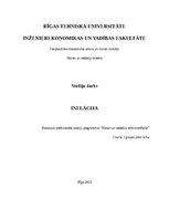 Research Papers 'Studiju darbs "Inflācija"', 1.