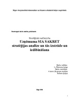 Research Papers 'Uzņēmuma SIA "Sakret" stratēģijas analīze un tās izstrāde un iedibināšana', 1.