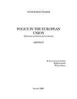 Research Papers 'Police in the European Union', 1.