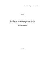 Research Papers 'Radzenes transplantācija', 1.