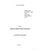 Research Papers 'Personvārdi latviešu folklorā', 1.
