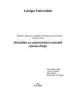 Research Papers 'Pašvaldību un administratīvi teritoriālā reforma Polijā', 1.