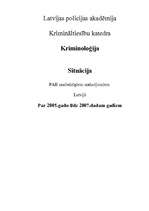 Research Papers 'Noziedzīgi nodarījumi Latvijā no 2005.gada līdz 2007.gadam ', 1.
