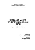 Term Papers 'Biblische Motive in der Lyrik von Ernst Jandl', 1.