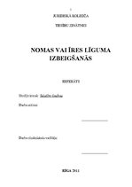 Research Papers 'Nomas vai īres līguma izbeigšanās', 1.