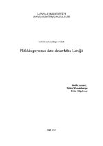 Research Papers 'Fiziskās personas datu aizsardzība Latvijā', 1.