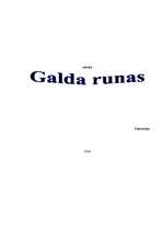 Research Papers 'Galda runas', 1.