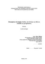 Research Papers 'Ekoloģiskās ideoloģijas būtība, tās ietekme uz cilvēces attīstību un perspektīva', 1.