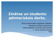 Presentations 'Zinātne un studentu pētnieciskais darbs', 1.