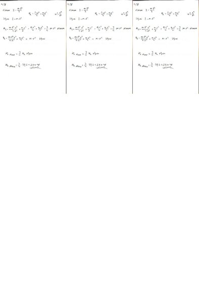 Summaries, Notes 'Fizikas uzdevumu risinājumu apkopojums. Rotācijas kustības dinamika.', 20.