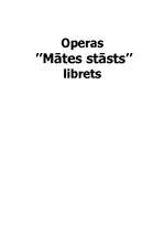 Research Papers 'Operas librets "Mātes stāsts"', 3.