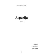 Research Papers 'Aspazija', 1.