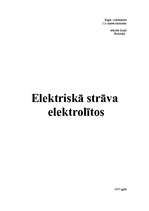 Research Papers 'Elektriskā strāva elektrolītos', 1.