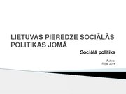 Research Papers 'Lietuvas pieredze sociālās politikas jomā', 19.