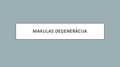 Presentations 'Makulas deģenerācija', 1.