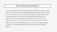 Presentations 'Makulas deģenerācija', 2.