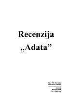 Essays 'Recenzija par grāmatu un izrādi „Adata”', 1.