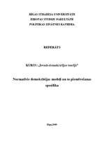 Research Papers 'Normatīvie demokrātijas modeļi un to piemērošanas specifika', 1.