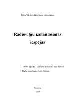Research Papers 'Radioviļņu izmantošanas iespējas', 1.