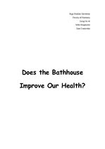 Research Papers 'Does the Bathhouse Improve Our Health?', 1.