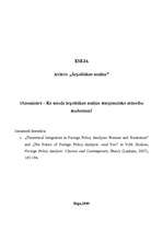 Essays 'Ko sniedz ārpolitikas analīze starptautisko attiecību studentam?', 1.