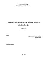 Term Papers 'Uzņēmuma SIA "Ream Latvija" darbības analīze un attīstības iespējas', 1.